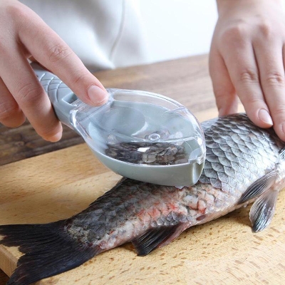 Picture of Fish Clean Scales With Cover Fish Scaler Scraper Remover Fish Skin Brush Scraping Fishing - 17 - Kitchen Accessories