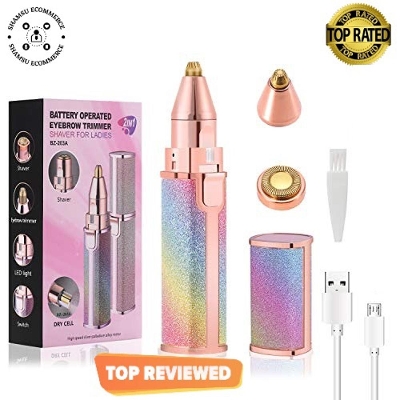 Picture of Finishing Touch Flawless Brows Eyebrow Hair Remover, Eyebrow Hair Remover, Electric Painless Eyebrow Trimmer Epilator for Women, Portable Eyebrow Hair Removal Razor with Light