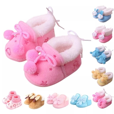 Picture of Lovely baby boys and girls newborn infant shoes, soft sole, anti-slip (free size 0-12 months) baby shoes, walking baby shoes, flat sneakers