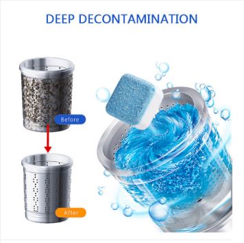 Picture of 12 Pcs Washing Machine Cleaner Washer Cleaning Detergent Effervescent Washer Cleaner - Glass Cleaner