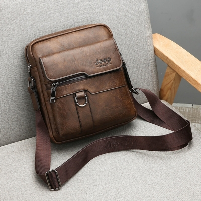 Picture of Jeep PU Leather Messenger shoulder Bag For Men Size 9.7 inch stylish fashion bag