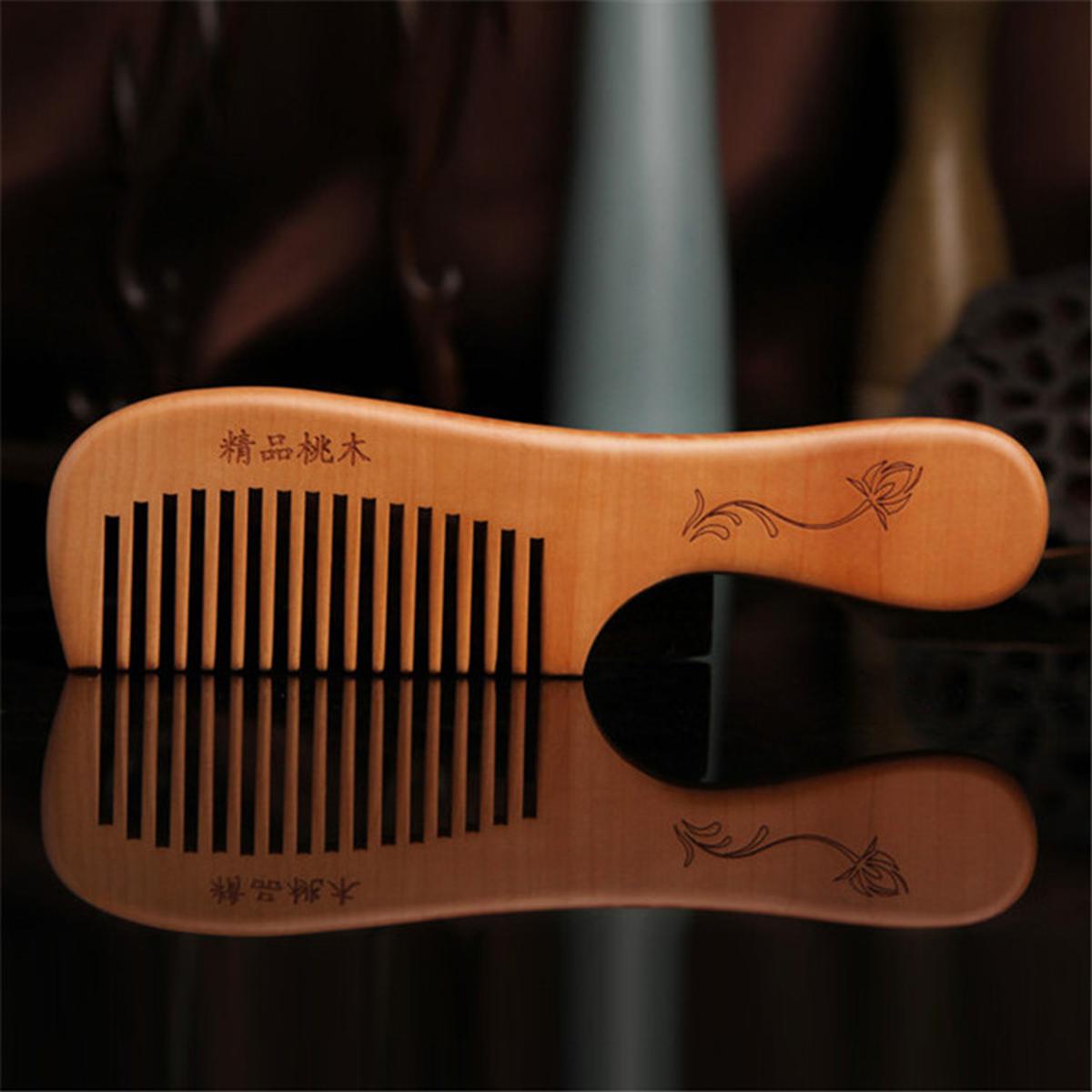 Picture of Royal Trikeel Wooden Hair Brush/Comb/Chiruni with handle [100% China Product]