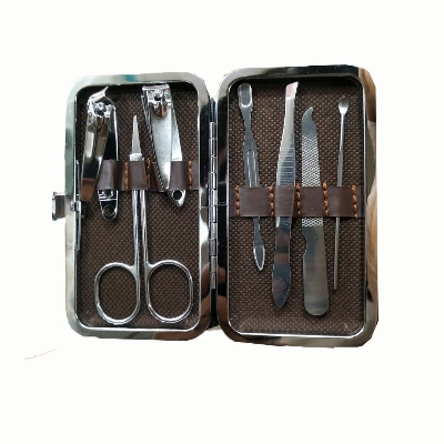 Picture of Travel Manicure Set, 7 in 1 Manicure Kit Pedicure Kit Professional Stainless Steel Nail Clippers Set For Men and Woman