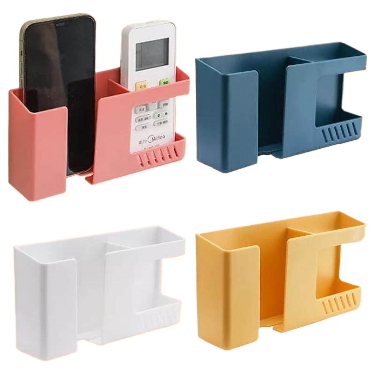 Picture of 1 pcs Multi-functional Wall Mobile phone charging holder stand with extra Storage Box, Remote Control holder,Mobile Phone Plug,Home Charging Shelf​