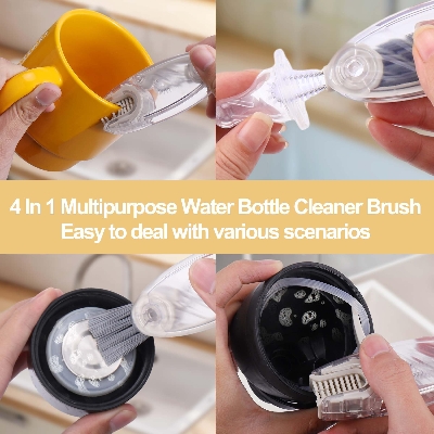 Picture of 3 in 1 Multipurpose Bottle Gap Cleaner Brush,3 Pack Cup Cover Cleaning Brush,Cup Crevice Cleaning Tools,Water Bottle Cleaner Brush,Home Kitchen Cleaning Tools