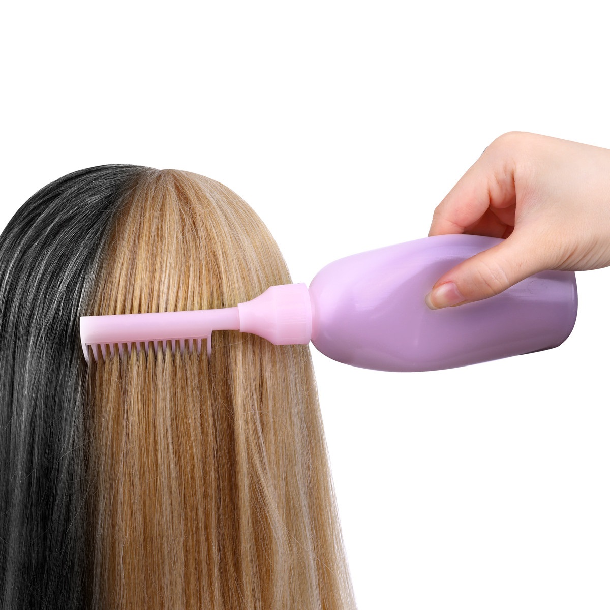 Picture of 60oz Plastic Hair Dye Refillable Bottle Empty Applicator Comb Dispensing Salon Hair Coloring Hairdressing Styling Tools