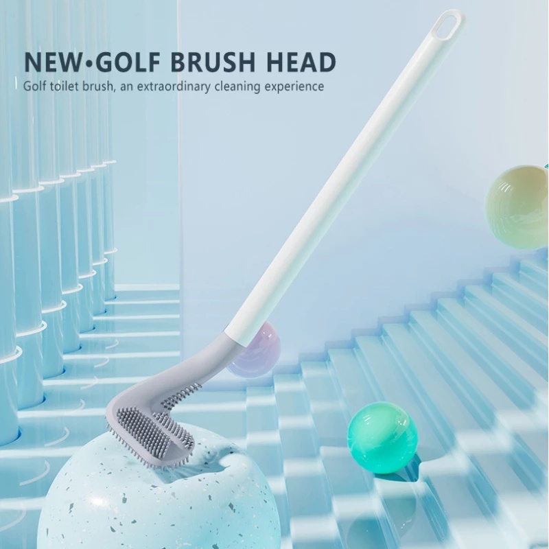 Picture of Long Handle Silicone Toilet Brush for Golf / No Dead Wall Cleaning Brush / Bathroom Flexible Bendable Toilet Brush Bathroom Supplies 1pcs