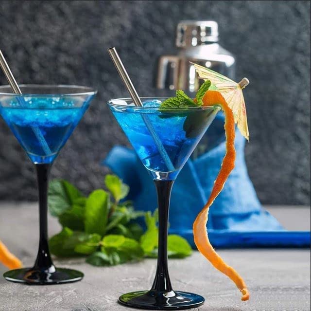 Picture of Reusable BPA-Free Metal, Thick, Long, Dishwasher Safe Stainless Steel Drinking Straws, 10.5 Inches (1 Bend and 1 Straight and 1 Cleaning Brushes) (Pack of 3)