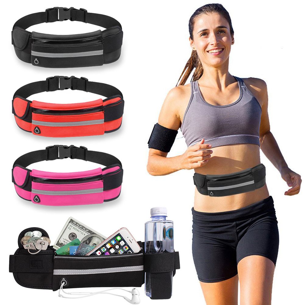 Picture of Portable Sports Waist Bag Running Bag Waterproof reflective Sports Belt Gym Bag For Men women Phone Holder Cycling Run Belt