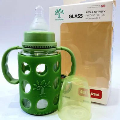 Picture of Minitree Baby Glass Bottle Feeder: Eco-Friendly, Easy-to-Use Feeding Solution for Little Ones