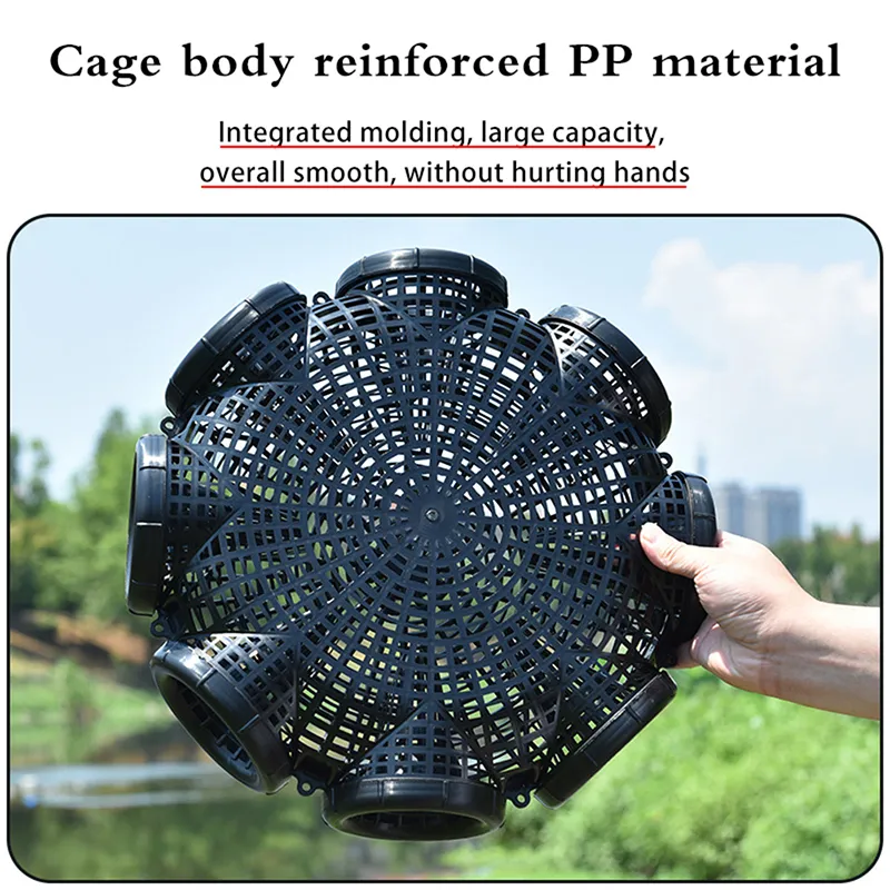 Picture of Durable Plastic Container Mud Cage Container Fishing Traps Black Fish Net Cage Fishnet Finless Eel Loach Trap Fishing Pot