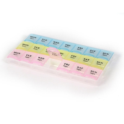Picture of Portable 21/28 Grids Plastic Pi_ll Box 7 Days Weekly Pi_ll Case Organizer Travel Pi_ll Container