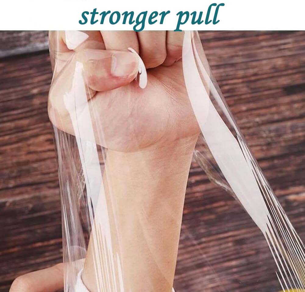 Picture of Cling Film Wrapping Paper Roll Transparent Food Packaging Storing Wrap Plastic Cling Film Roll