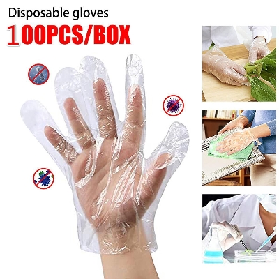 Picture of Disposable Gloves Latex Free Food Service Handling Prep Poly Gloves