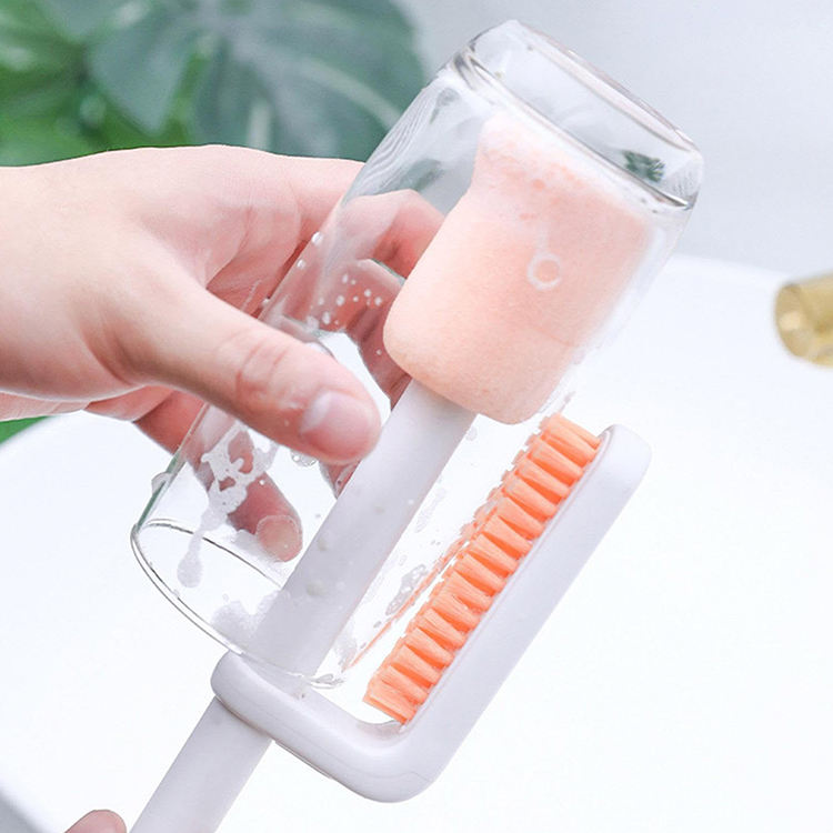 Picture of Kitchen Cleaning Tool Sponge Brush Glass Wine Bottle Tumbler Mug Straws Tube Multifunctional Cleaning Brushes Cup Brush