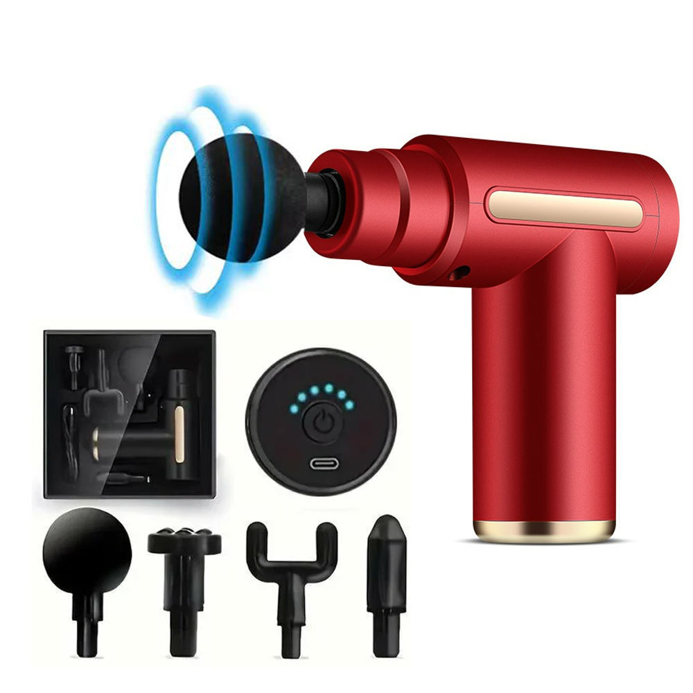Picture of Portable Multifunction Deep Muscle Massager vibration massage gun with 4 Massage Heads