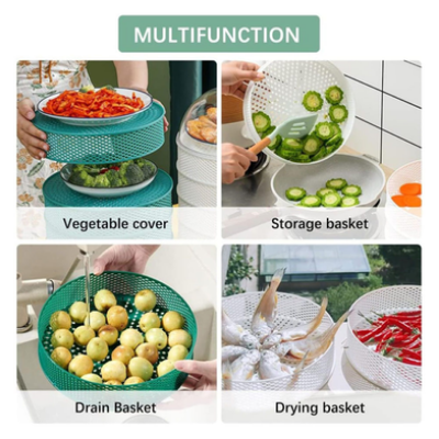 Picture of Multifunctional 5 layer Food Safety Cover - Breathable Food Dish Guard for Home Kitchen Food Storage