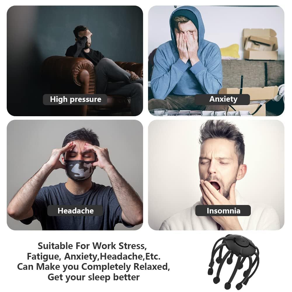 Picture of Head Massager USB charging electric head massager, home relaxing massage