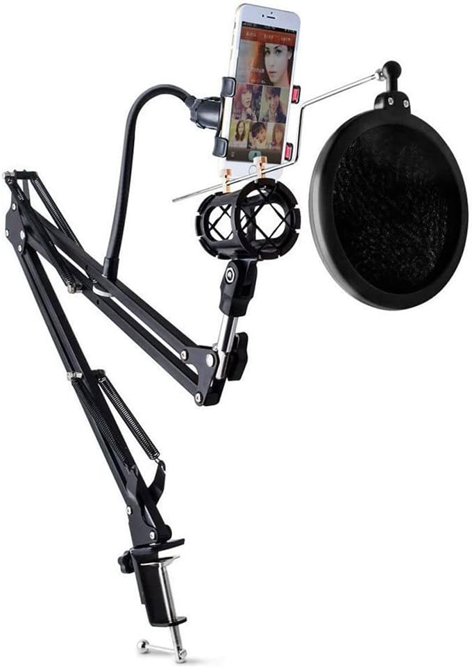 Picture of Remax CK100 Mobile Recording Studio Microphone Stands with Microphone Mount Mobile Mount Pop Filter