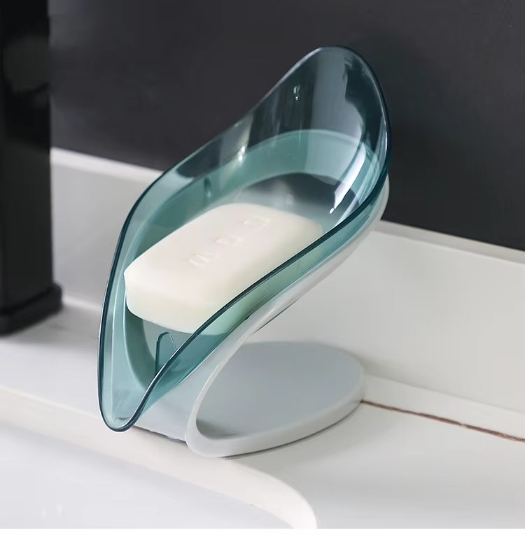 Picture of Leaf Shape Soap Case Holder Bathroom Soap holder Self Draining Soap box 1Pcs