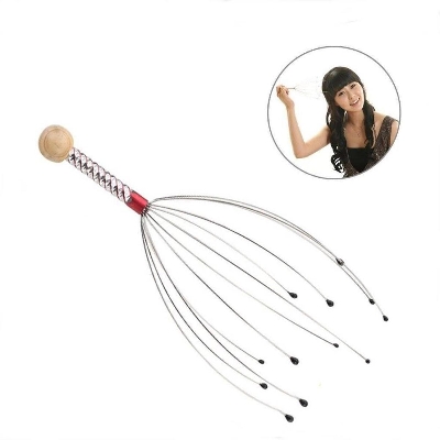 Picture of Stainless Steel Octopus Scalp Hair Stimulator Stress Relief Relax Head Massager - SILVER
