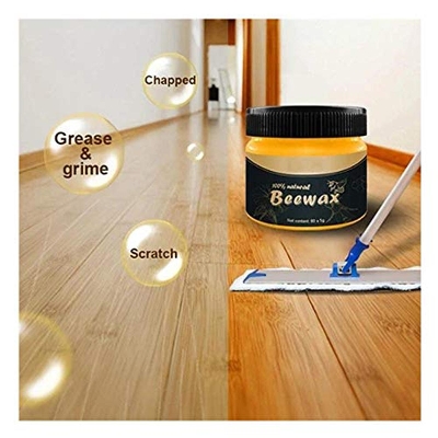 Picture of Mintiml Beewax Wood Polish Polisher Polishing Compound Wax Floor Seasoning Furtniture Wrap Care Magic Repair Traditional All-Purpose Wood 80gm