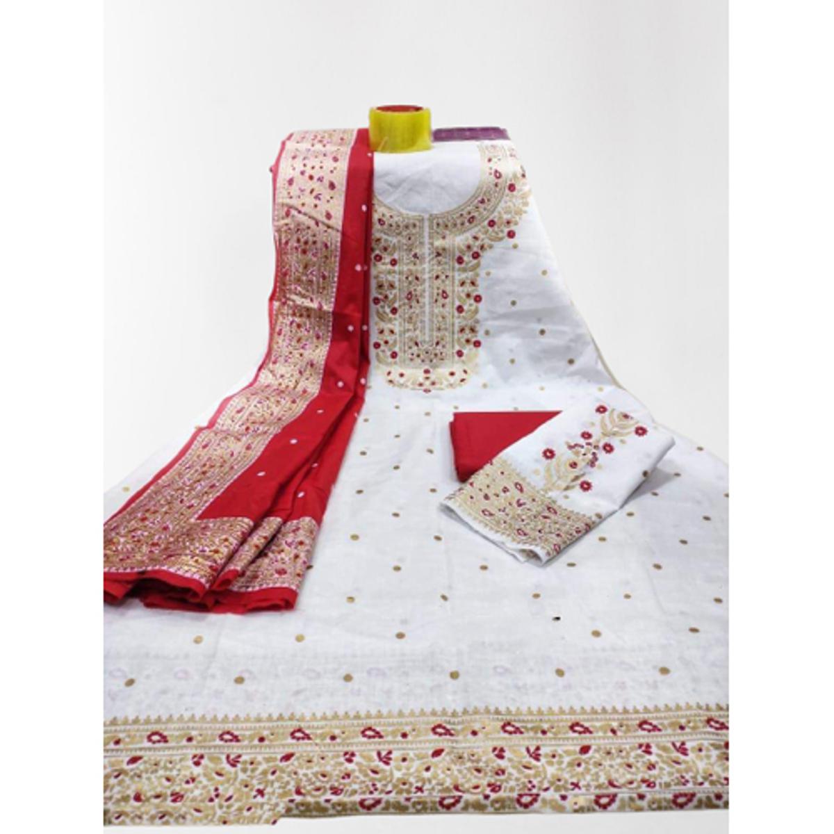 Picture of Boishakhi And Eid special Glorius Design High quality fabric, stylish design, and comfortable salwar Kamiz {Three Piece}