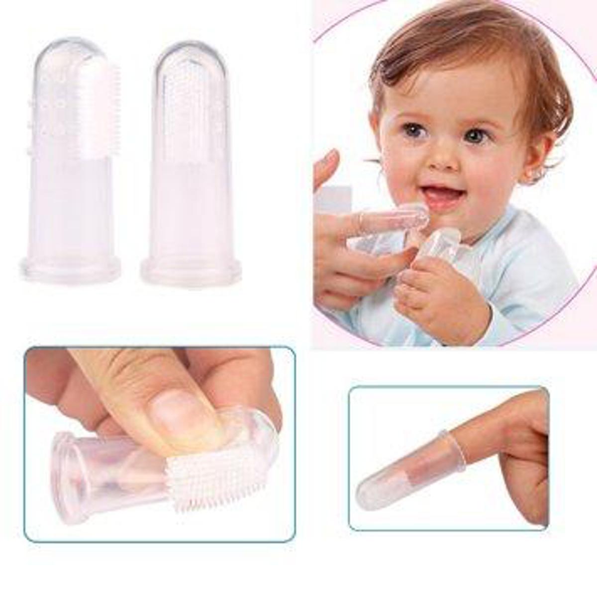Picture of Silicone Baby Finger Tooth Brush with Box For Kids - Transparent