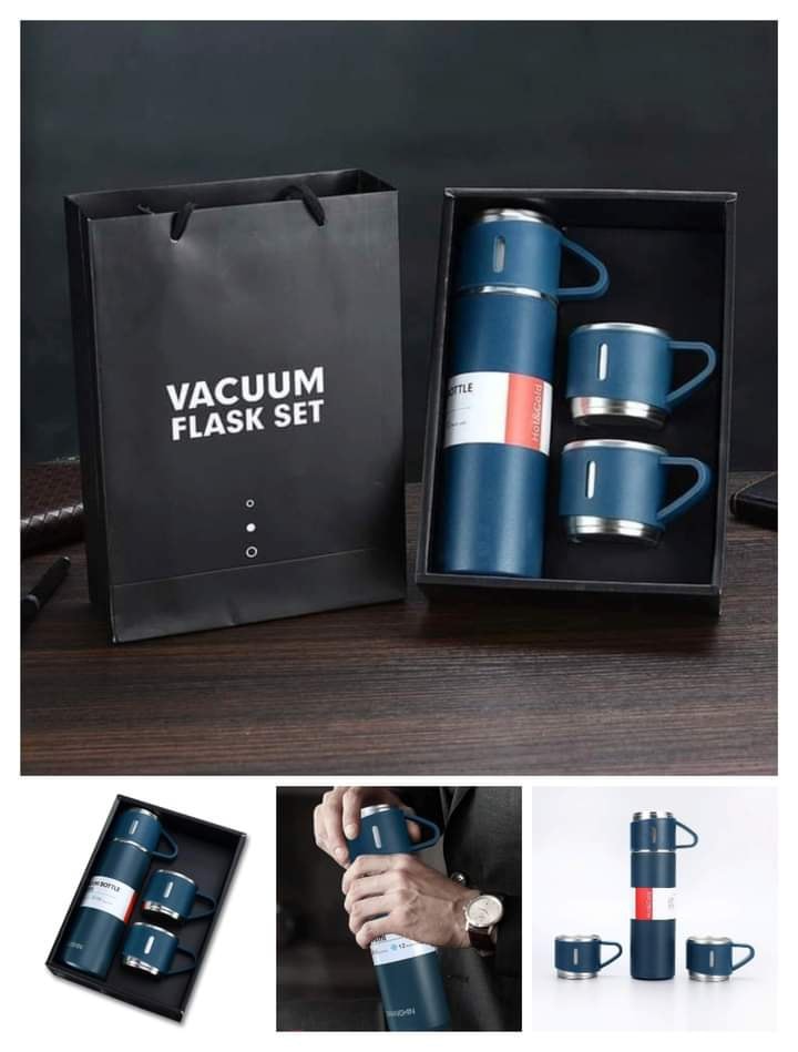 Picture of Vacuum Flask Set Stainless Steel Drinking Metal Water Bottle Gift High Quality Vacuum Flask Bottle