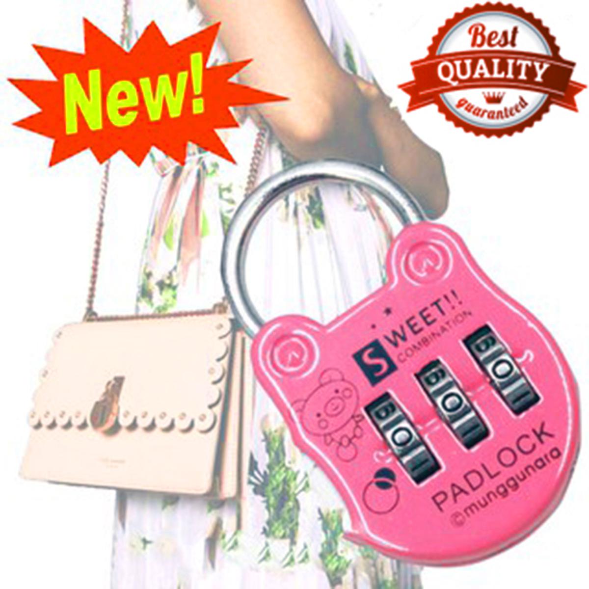 Picture of 3 Digit Combinations Mini Padlock Travel Suitcase Luggage Security Password Lock Bags Security Padlock