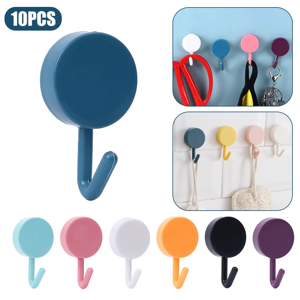 Picture of Strong Self Adhesive Hooks Key Storage Hanger for Kitchen Bathroom Door Wall Multi-Function decoration