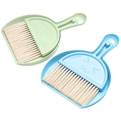 Picture of Dustpan and Brush Set, 1Pcs Mini Cleaning Dustpan and Broom Portable Sweeper with Hand Broom Brush for Computer Multicolor