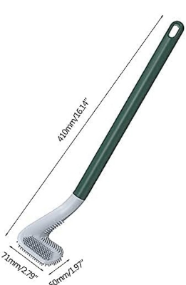 Picture of L- Shape Toilet Brush Golf Brush Head Toilet Cleaner Brush Flexible Deep Cleaning Silicone Toilet Cleaning Brush (Multi-Color) 1pcs