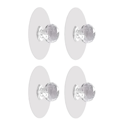 Picture of Punch-free Crystal Drawer Handle Self-Adhesive Acrylic Transparent Cabinet Wardrobe Furniture