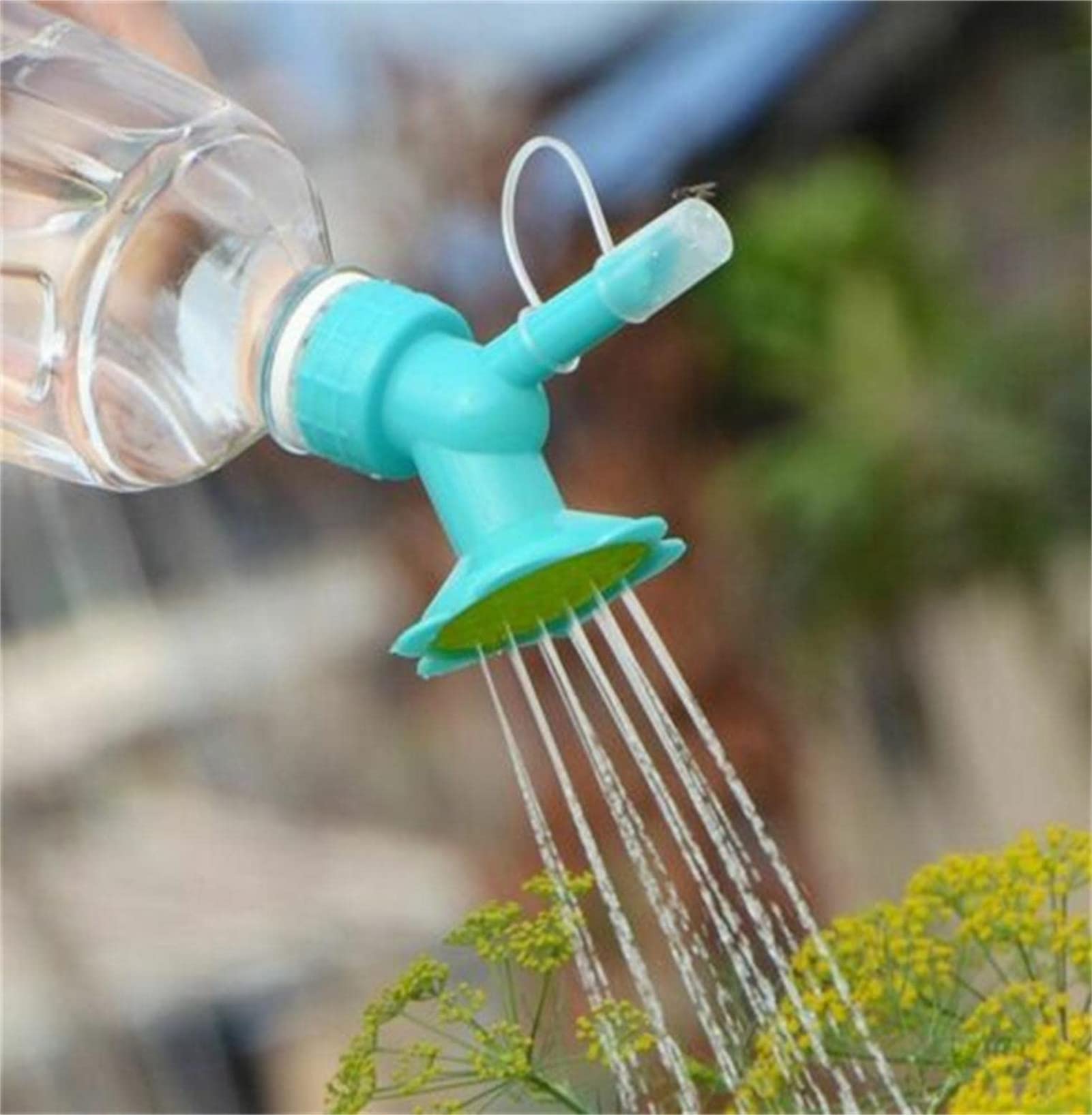 Picture of Plastic Bottle Watering Double Nozzle Bottle Cap Sprinkler Portable Watering Sprinkler Plant Bonsai Sprinkler for Indoor Seedlings Flower Vegetable Plant Garden Irrigation Tool