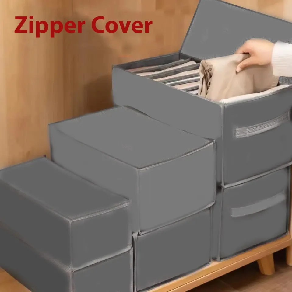 Picture of 7-Grid Foldable Clothes Organizer: Waterproof Storage Box for T-Shirts, Jeans, and More