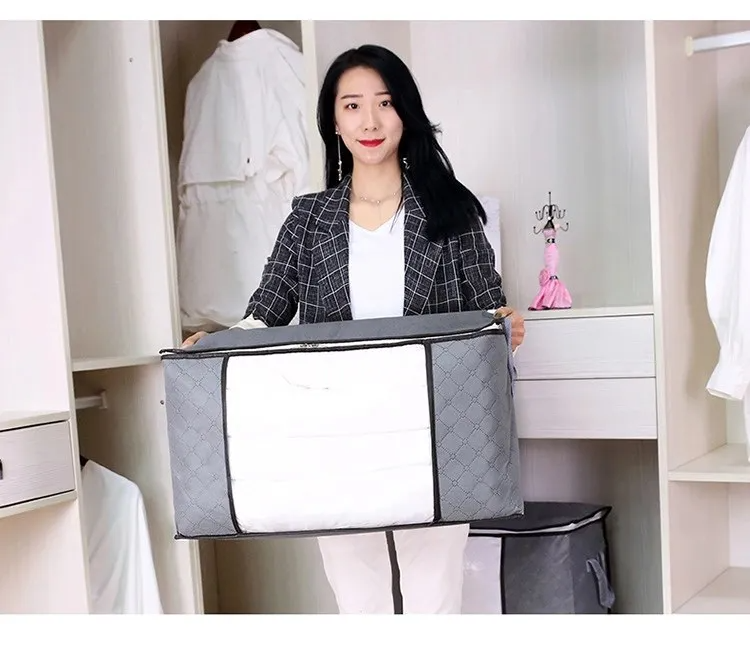 Picture of Cloths Storage Organizer Bags. Blankets Cover, Cloth Organizer, Winter Wardrobe Storage Organizer 22/16 inc