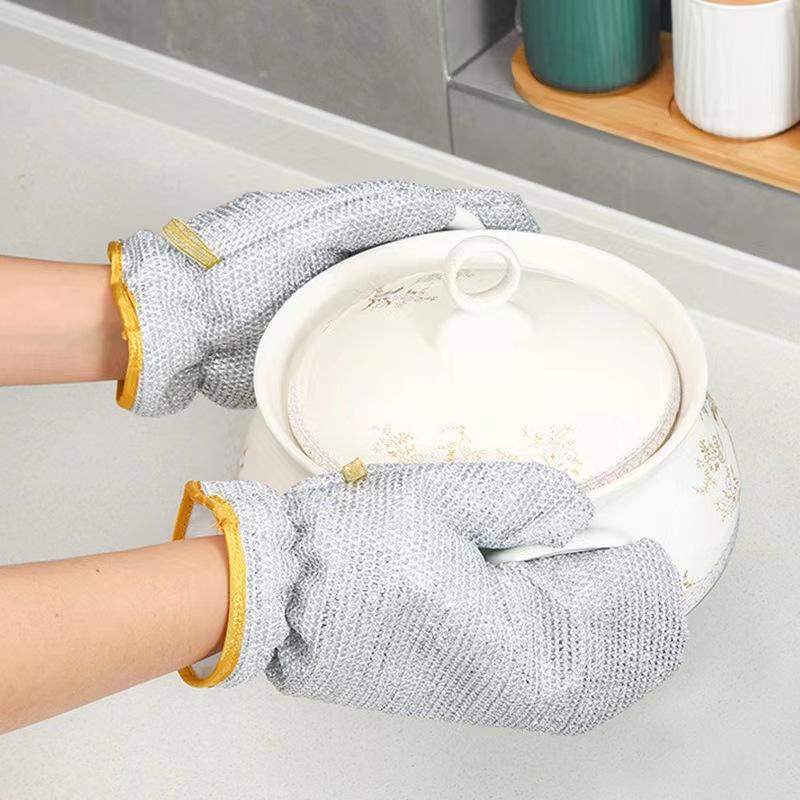 Picture of Wire Dishwashing Gloves - Non-Scratch Cleaning Solution for Pots, Pans, and Dishes