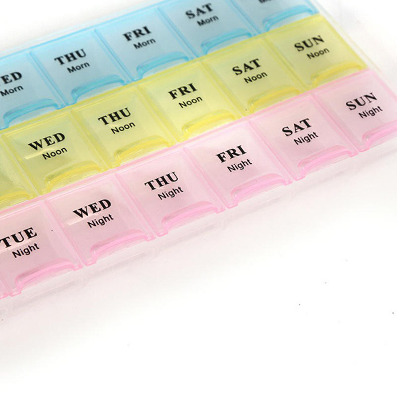 Picture of Portable 21/28 Grids Plastic Pi_ll Box 7 Days Weekly Pi_ll Case Organizer Travel Pi_ll Container