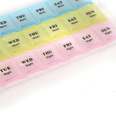 Picture of Portable 21/28 Grids Plastic Pi_ll Box 7 Days Weekly Pi_ll Case Organizer Travel Pi_ll Container
