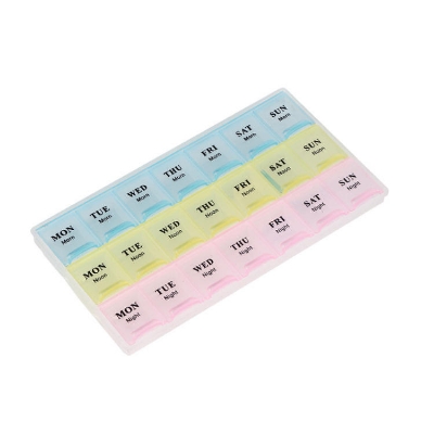 Picture of Portable 21/28 Grids Plastic Pi_ll Box 7 Days Weekly Pi_ll Case Organizer Travel Pi_ll Container
