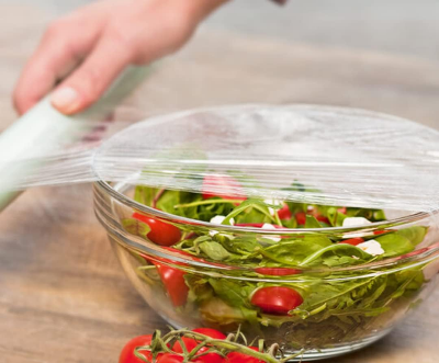 Picture of Cling Film Wrapping Paper Roll Transparent Food Packaging Storing Wrap Plastic Cling Film Roll