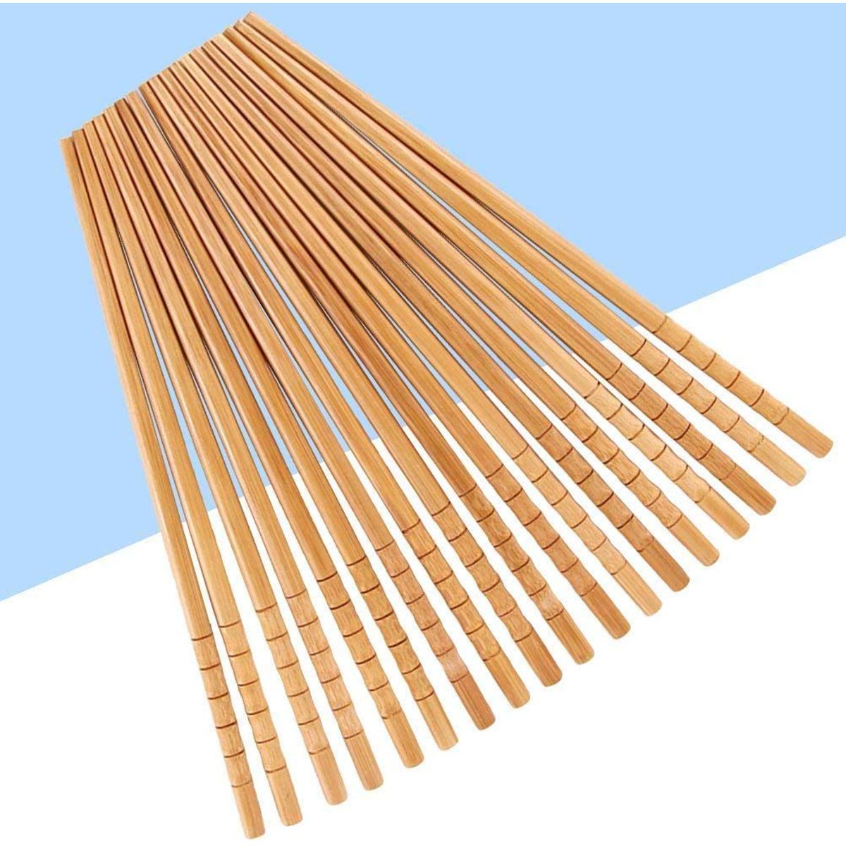 Picture of 10Pair 20Pcs Bamboo Chopsticks chines food spoon Chopsticks made in china