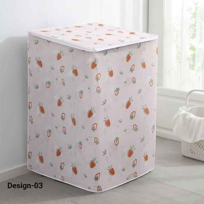 Picture of Washing Machine Dust Cover, Floral Creative Home Decor Anti Dust Roller Flip Washing Machine Cover 56*54*86cm Approx Multicolor