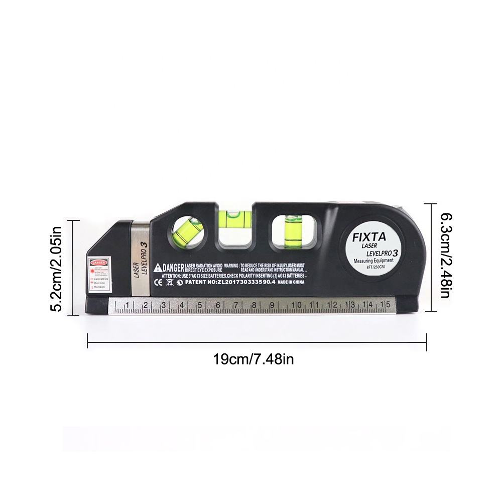 Picture of 8ft Laser Laser Level laser measure Line Measurement Tape Ruler Adjusted Standard and Metric Rulers
