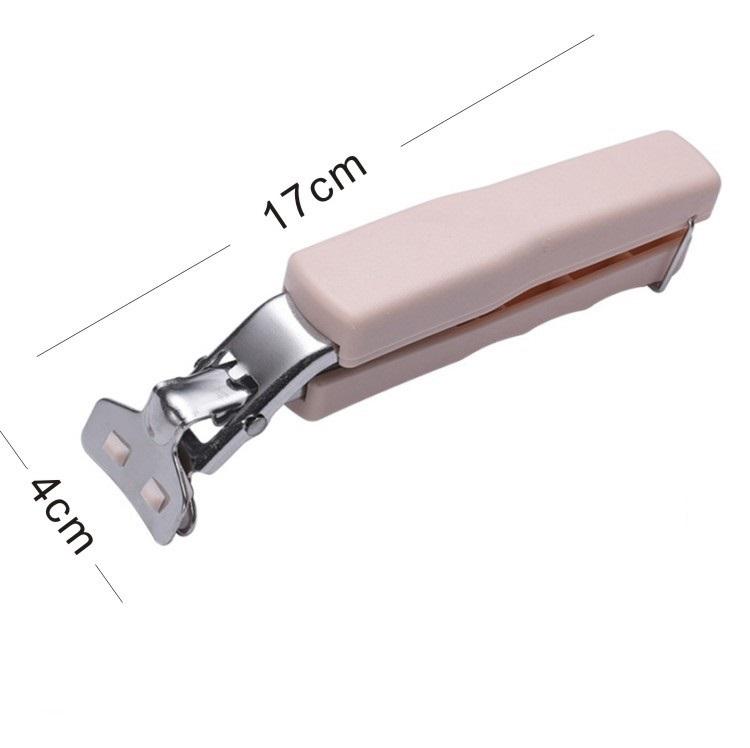 Picture of Anti Skid Stainless Steel Hot Dish Retriever Tongs Pizza Pan Pot Pan Gripper Bowl Clip With Silicone Handle clip
