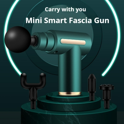 Picture of Portable Multifunction Deep Muscle Massager vibration massage gun with 4 Massage Heads