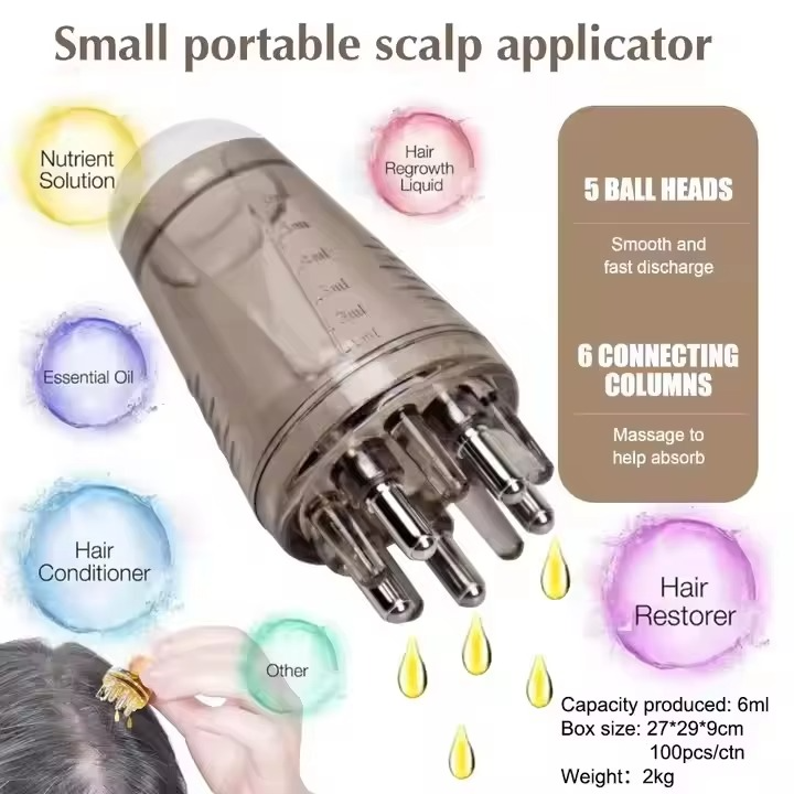 Picture of Hair Scalp Comb Oil Applicator Ball Root Comb Applicator Bottle Scalp Massager Hair Oil Applicator