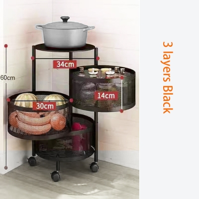 Picture of 4 Layer Round Shape Kitchen Rack