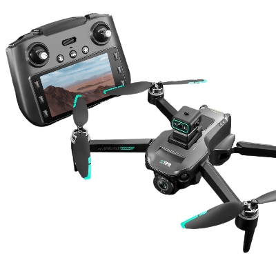 Picture of (REMOTE DIPLAY) 5G WIFI FPV G.P.S Quadcopter Drone 4K HD Dual Cameras Obstacle Avoidance LED Large Screen Remote RC Drone DH